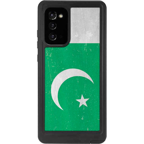 Pakistan Flag Distressed Galaxy Note20 5G Waterproof Case